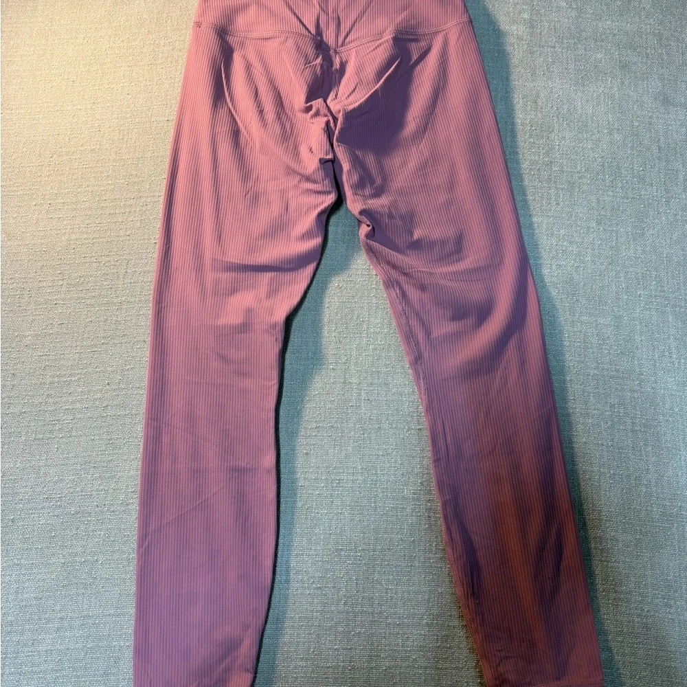 lululemon athletica Ribbed Mauve-Pink Leggings